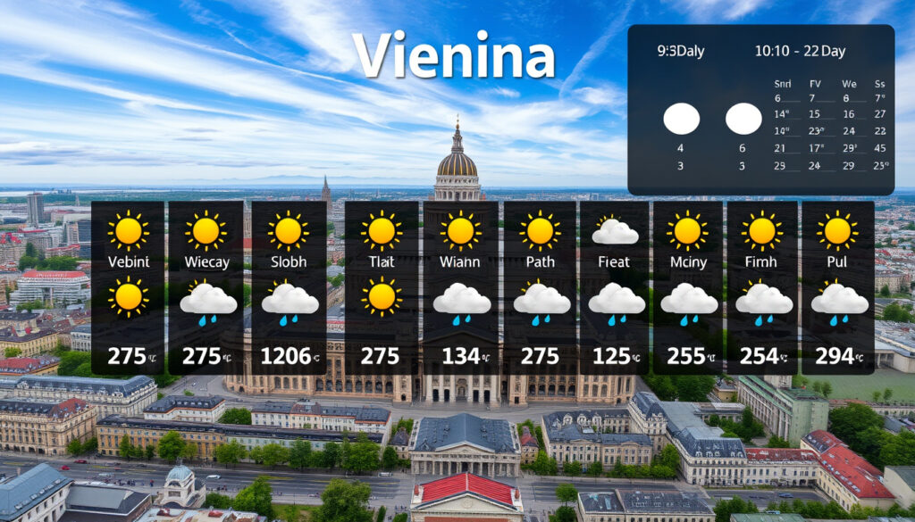Wetter Wien: Aktuelle Vorhersage für 7, 10, 15 und 25 Tage
