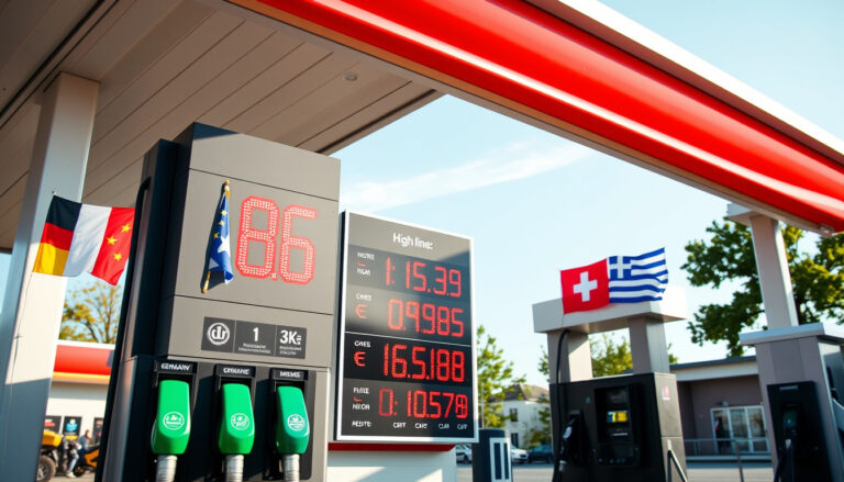 Benzinpreise aktuell: Deutschland, Irland, Schweiz, Griechenland